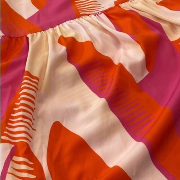 CROSBY by Mollie Burch Pink Orange ELLE Spaghetti Strap mini dress Size SMALL - Picture 7 of 11